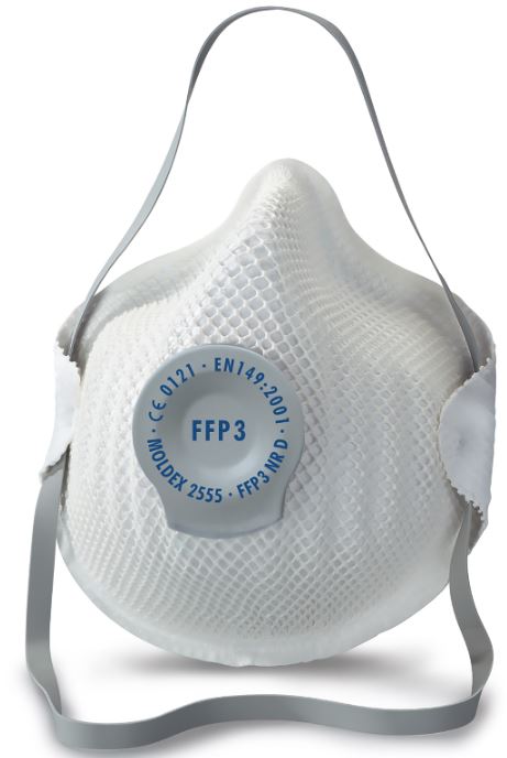 Masque FFP3 NR D avec soupape. La boîte de 20 pièces